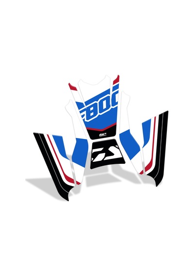 GP Kompozit BMW F 800 GS 2024 Uyumlu Tank Pad Seti Mavi-Kırmızı