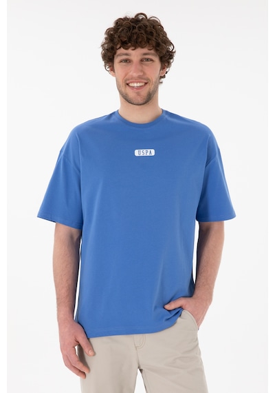 U.S. Polo Assn. Erkek Oversize Fit Bisiklet Yaka İndigo Tişört 50305923-VR028 U.S. Polo Assn. Erkek Oversize Fit Bisiklet Yaka İndigo Tişört 50305923-VR028
