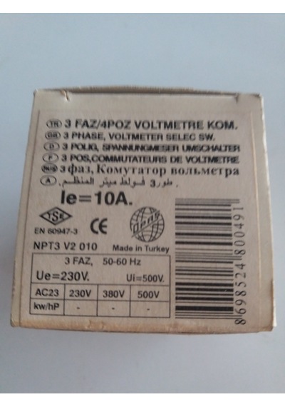 OPAŞ 3X10 AMPER 4 POZ  VOLTMETRE KOMİTATÖRÜ