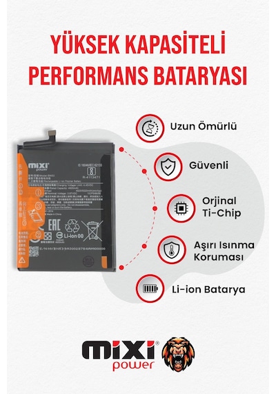 Xiaomi Redmi Note 9 Pro Bn53 / Note 10 Pro Uyumlu Tam Kapasite Batarya