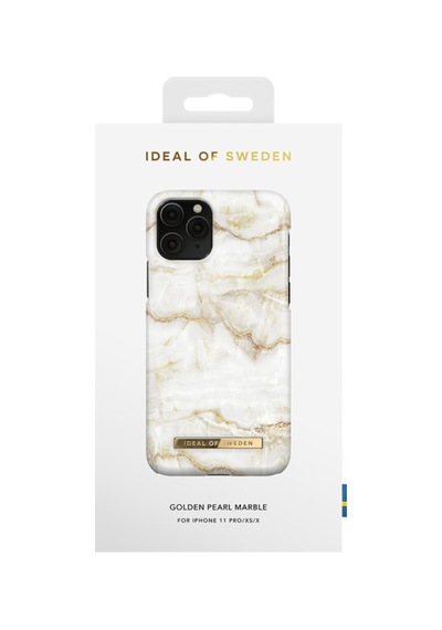 Apple Uyumlu iPhone 11 Pro  Telefon Kılıf Golden Pearl Marbl