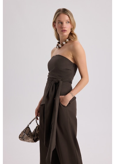 Mai Collection Mai Studios Co. Mila Kahve Bluz Pantolon Takım Kahve