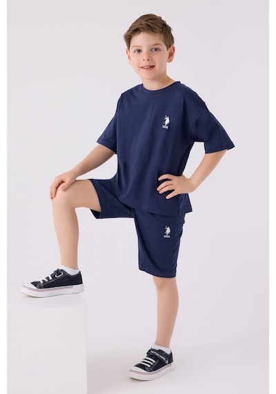 U.S. Polo Assn. Erkek Çocuk Koyu İndigo Bermuda Takımı 5274-43677 Koyu İndigo