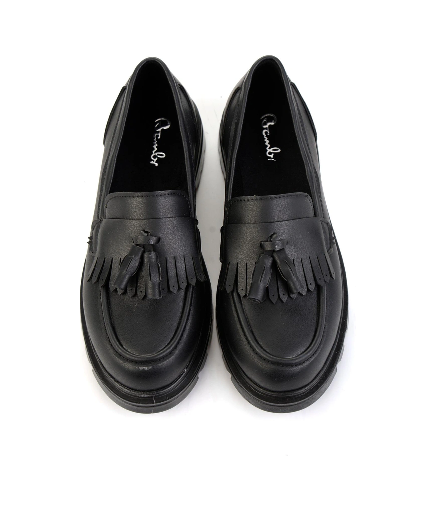 Bambi Siyah Kadın Loafer Ayakkabı K01823060809 Siyah