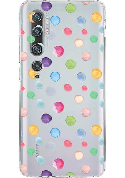 Xiaomi Mi Note 10 Pro İle Uyumlu Water Color 6 Kamera Korumalı Şeffaf Kılıf Şeffaf