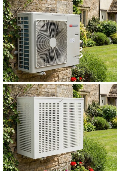 Klima Motoru/dış Ünite Gizleme/koruma Kafesi Xl 120x62x150 H Square Beyaz