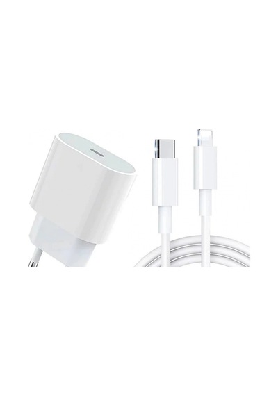 İphone 14 13 12 11 Se Xr Xs Max Uyumlu 20w Pd Hızlı Şarj Adaptörü Ve 1.2 M Lightning Kablo Seti