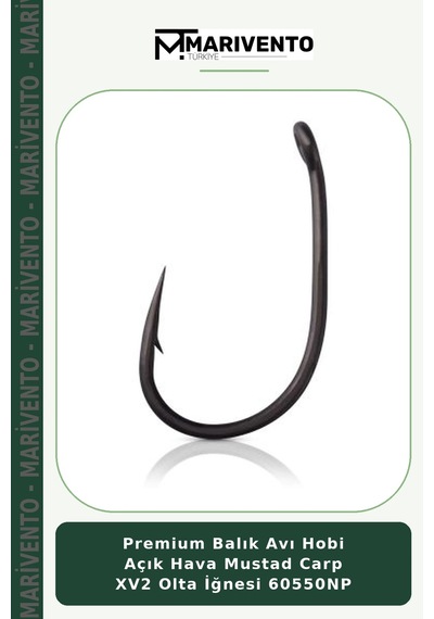 Premium Balık Avı Hobi Açık Hava Mustad Carp Xv2 Olta İğnesi 60550np No:6 - 10lu