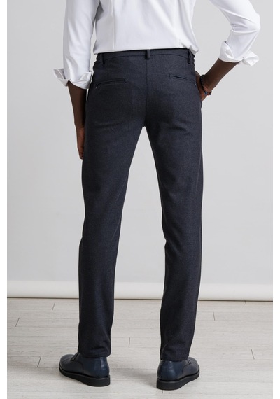 Perpant Slimfit Bitik Kareli Beli Lastikli Ve İplikli Kışlık Kumaş Jogger Pantolon 001