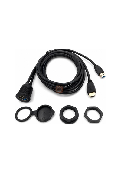 Usb Hdmı Panel 2 Metre Usb 3.0 + Hdmı Gömme Montaj Uzatma Kablosu