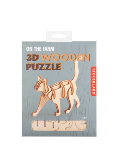 Kikkerland Puzzle-3d Ahpsap Kedi Puzzle Gg148