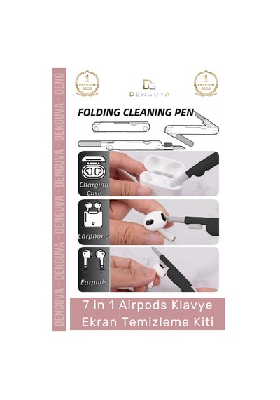 Temizlemekiti Çok Fonksiyonlu Güçlü Silikon Uçlu 7 İn 1 Airpods Klavye Ekran Temizleme Kiti