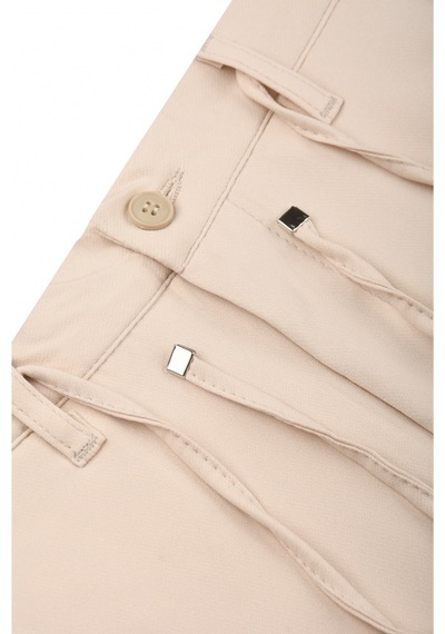 Deepsea Erkek Bej Esnek Kumaş Slim Fit Beli Lastikli Günlük Spor Pantolon 2601070