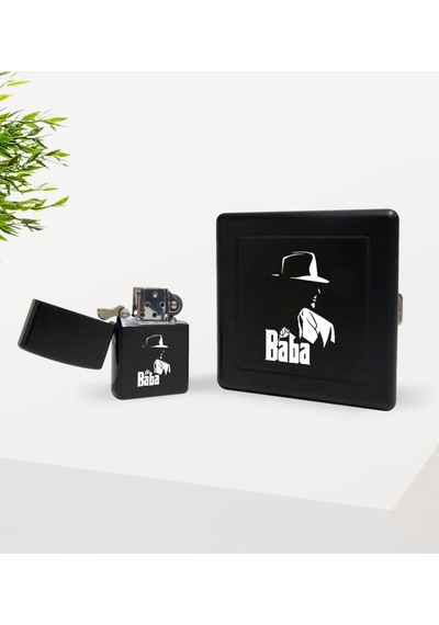 Bk Home Baba Godfather Tasarımlı Siyah Metal Sigara Tabakası ve B N11.258