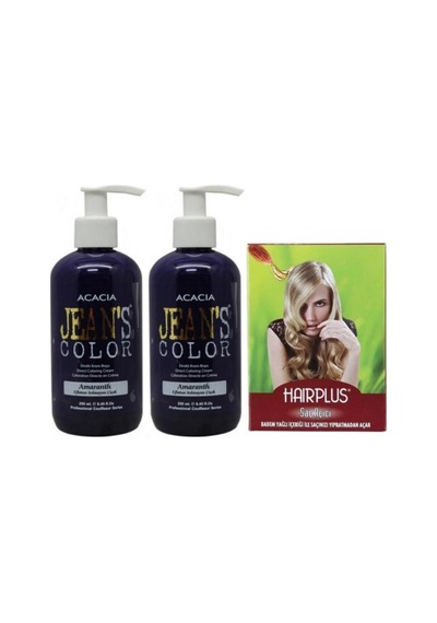 Saç Boyası Eflatun 250ml 2ad Ve Hairplus Saç Açıcı