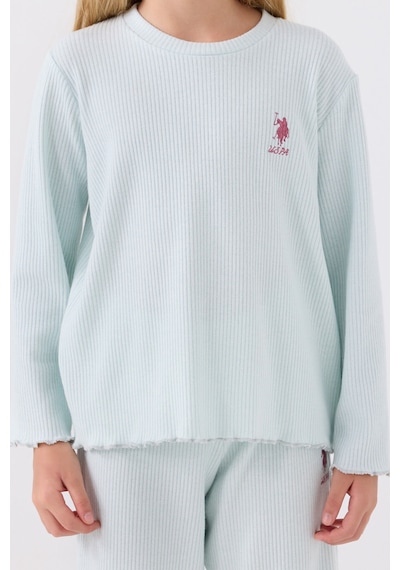 U.s. Polo Assn Kız Çocuk Mavi Pijama Takımı Mavi