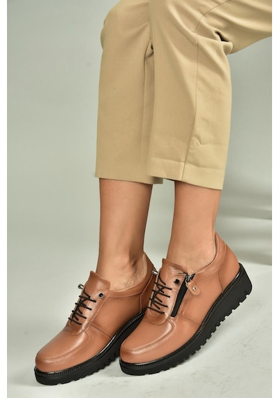 Fox Shoes U555040403 Taba Hakiki Deri Günlük Kadın Ayakkabı Taba-hakiki Deri