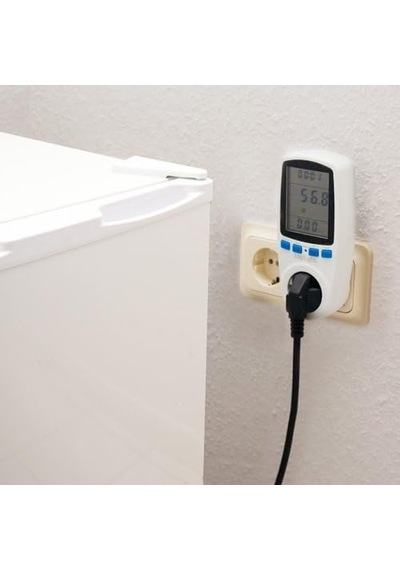Asıgo Enerji Maliyeti Ölçüm Cihazı 2'li Set I 8 Ölçüm Değeri Ve Büyük Konforlu Ekranlı Priz İçin Elekt