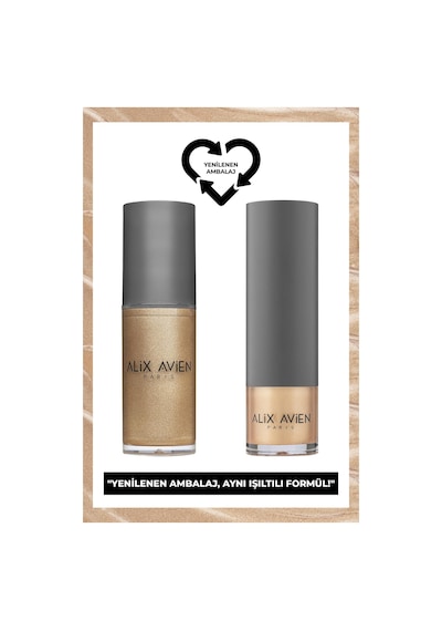 Alix Avien Sarı Işıltılı Likit Aydınlatıcı Liquid Highlighter Yüz & Vücut İçin 102 30 ML
