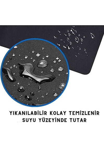 Siyah Professional Oyuncu Gaming Mouse Pad,ofis, Kaydırmaz Taban Mouse Pad 30x25 S