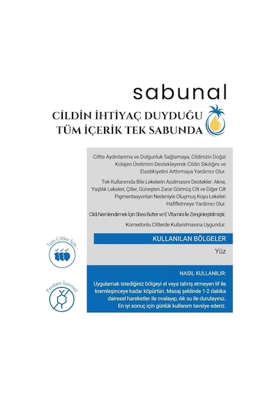 Sabunal Kolajen Sabunu 2 Adet - Hyaluronik Asit ve Kojik Asit İçerikli Aydınlatıcı Sabun