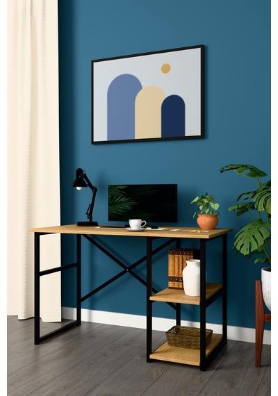 Modern Raflı Ders Çalışma Masası %100 Mdf Bilgisayar Masası Metalçm01 Karına Modern Raflı Ders Çalışma Masası %100 Mdf Bilgisayar Masası Metalçm01 Karına