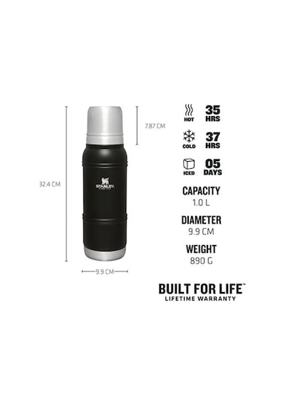 Stanley The Artisan Thermal Bottle Termos 1.0l - 1.1 Qt 10-11428-005 Siyah
