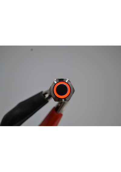 12V -24V Kırmızı Işıklı Yuvarlak Metal 12 MM Kalıcı Anahtar