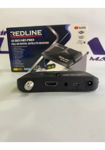 Redline G50 PRO Full Hd Mini+Scartlı Uydu Alıcısı Tkgs Otomatik Kanal Güncellemeli Youtube Uyumlu Tv Arkası Mini Hd Uydu Cihazı