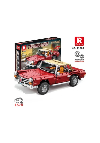 Reobrix Technic 11005 Mercedes Benz 280sl Araba Yaratıcı Yapı Blok Seti Building Blocks - 1578 Parça