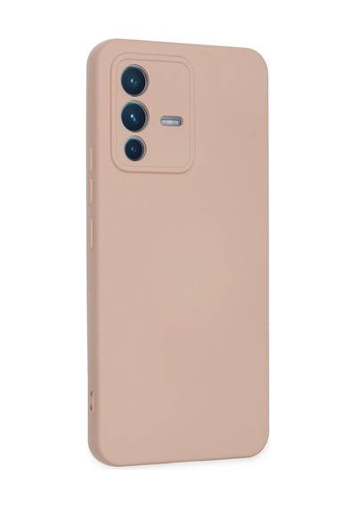 Uray Store Vivo V23 5g Kılıf Nano İçi Kadife Silikon - Pudra