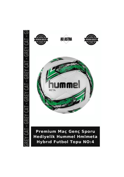Premium Maç Genç Sporu Hediyelik Hummel Hmlmeta Hybrıd Futbol Topu No:4 Çok Renkli