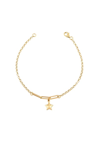 Debora Jewelry 14 Ayar Altın Ataç Zincirli Yıldız Bileklik