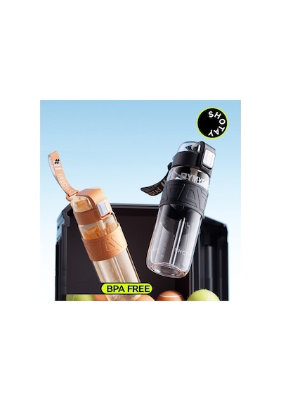 Shotay Myself Su Matarası Tritan Siyah 600ml