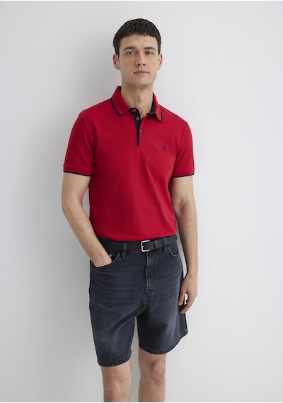 Mavi - Kırmızı Polo Tişört 062373-28441 Kırmızı