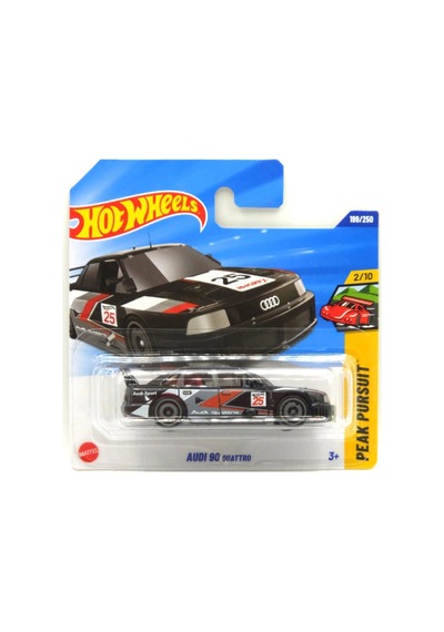 Hot Wheels Audi 90 Quattro - Peak Pursuit Gümüş-turuncu 1/64 Diecast Model Araba Çok Renkli