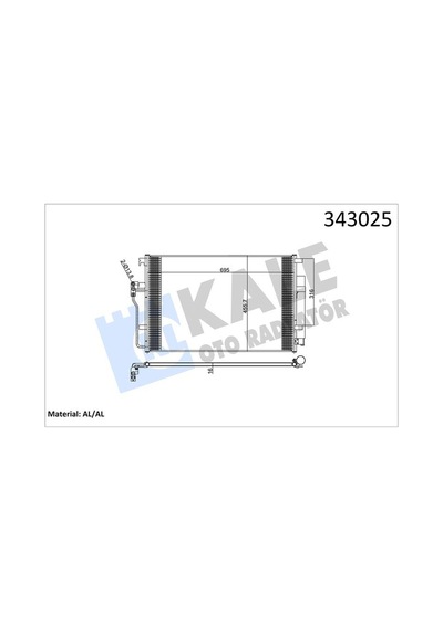 Klima Radyatörü Kale 343025 Mercedes-benz Sprinter 2006+ / Volkswagen Crafter 2006-2018 Oem 9065000054