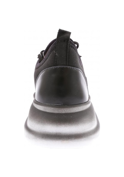 Dgn 314 Kadin Strech Detayli Simli Sneakers Ayakkabi 314-2026-R1534 Siyah