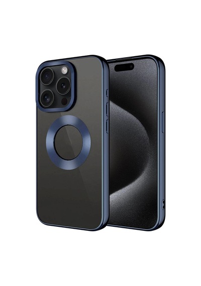Apple Uyumlu iPhone 15 Pro Max Kılıf Tek Kamera Çerçeveli Logo Gösteren Zore Omega Kapak Çok Renkli