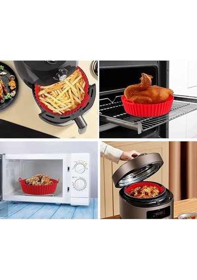 Airfryer Silikon Pişirme Kabı - Hava Fritözü Kabı -airfryer Aksesuar - Tüm Airfryer'lara Uyumlu Sili Diğer