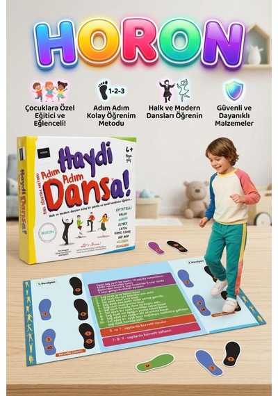 Haydi Dansa Horon Dans Matı 130x70 Cm Adım Adım Eğitici Halk Dansı Öğretim Oyunu