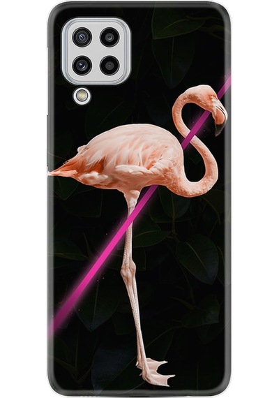 Samsung Galaxy Uyumlu M22 Kılıf Silikon Line Filamingo 1776
