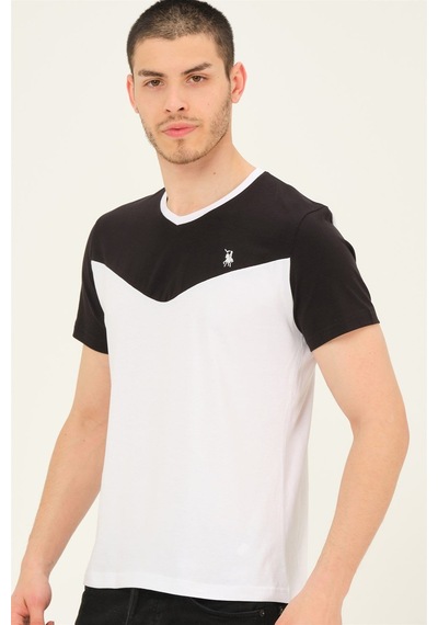 T8591 Dewberry Mens T-shırt-beyaz Beyaz