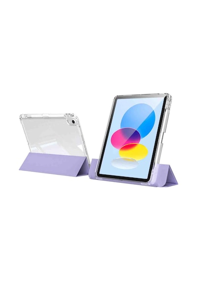 Apple Uyumlu iPad 11. Nesil A16 2025 Airbagli Manyetik Ayrılabilen Fuchsia Sliding Tablet Kılıfı Kapaklı Kılıf