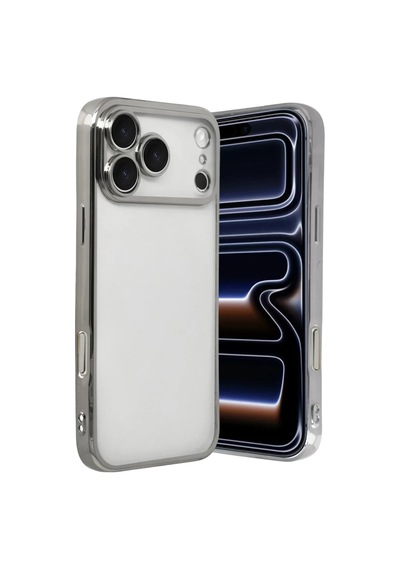 Newface Apple iPhone Uyumlu - 17 Pro Max Razer Lensli Silikon - Gümüş Belirtilmemiş