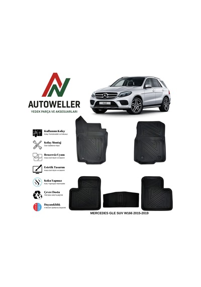 Mercedes-benz Gle Suv 2015-2019 W166 Havuzlu Oto Paspas