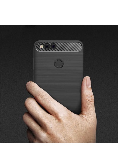 Huawei Honor 7x Kılıf Zore Room Silikon Kapak Gri