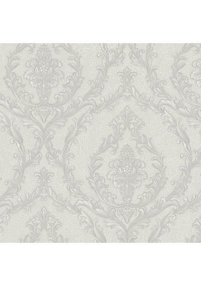 Adawall Timeless Bloom Design Wallpaper - Damask Desen Rococo 1401-3/15, Gri, Krem, 1.06x15.6m - 16.5m² Çok Renkli