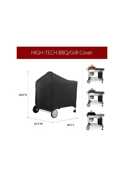 Weber 7152 Performer Deluxe 22 İnç Kömür Izgaraları İçin Izgara Örtüsü, Su Geçirmez Solmaya Dayanıklı Barbek