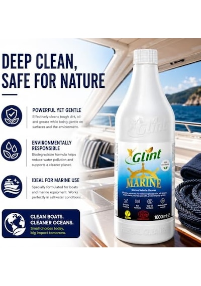 Marine 1 Litre Bitkisel Kimyasalsız Tekne Yüzey Temizleyici Kokusuz Sprey